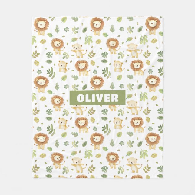 Manta Polar Safari Animales La Habitación De La Jungla Decorac (Anverso)