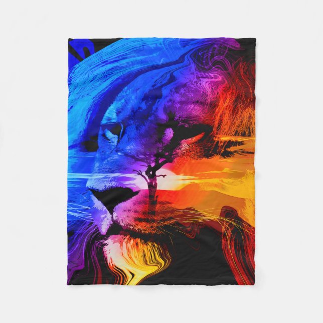 Manta Polar Safari Lion Dream Fleece Blanket (Anverso)