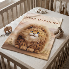 Manta Polar Safari Personalizado de Niños Leopardo Esponjoso L