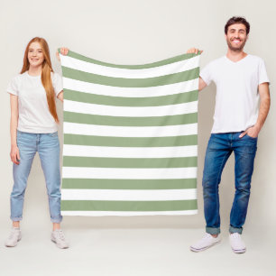 Manta Polar Sage Green Color Stripes Vacation Summer Pastel
