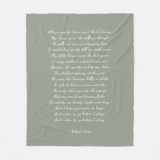 Manta Polar Sage Green Custom Poem Song Lyric Quote
