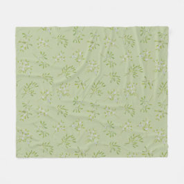 Manta Polar Sage Green Mistletoe Winter Fleece Blanket