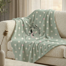 Manta Polar Sage Green Polka Dot Monogram Parents’ Eid Gift