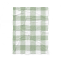 Sage Green y White Gingham Plaid