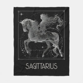 Manta Polar Sagittarius Zodiac Constellation Fleece Blanket