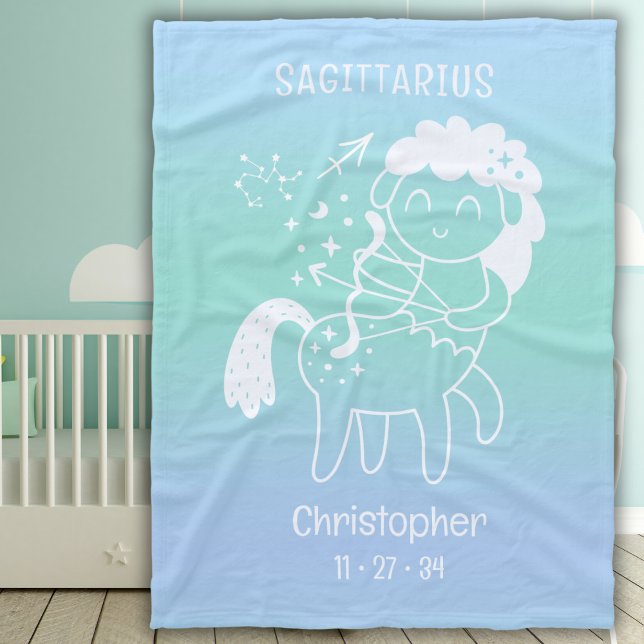 Manta Polar Sagittarius Zodiac Star Name Birdate Blue Baby (Subido por el creador)