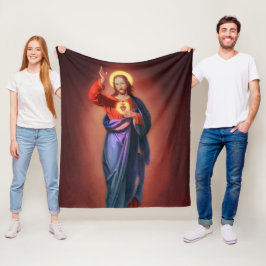 Manta Polar Sagrado Corazón de Jesucristo