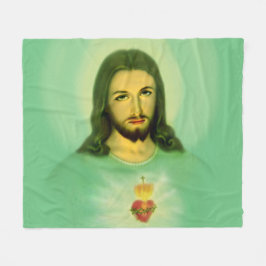 Manta Polar Sagrado Corazón de Jesús Fleece Blanket,