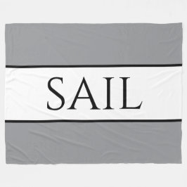 Manta Polar SAIL Sporty Moderno Rayos Blancos Gris Náuticos