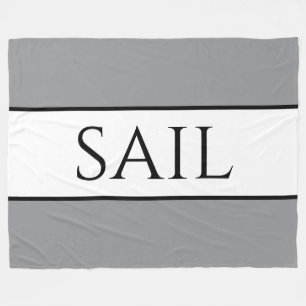 Manta Polar SAIL Sporty Moderno Rayos Blancos Gris Náuticos