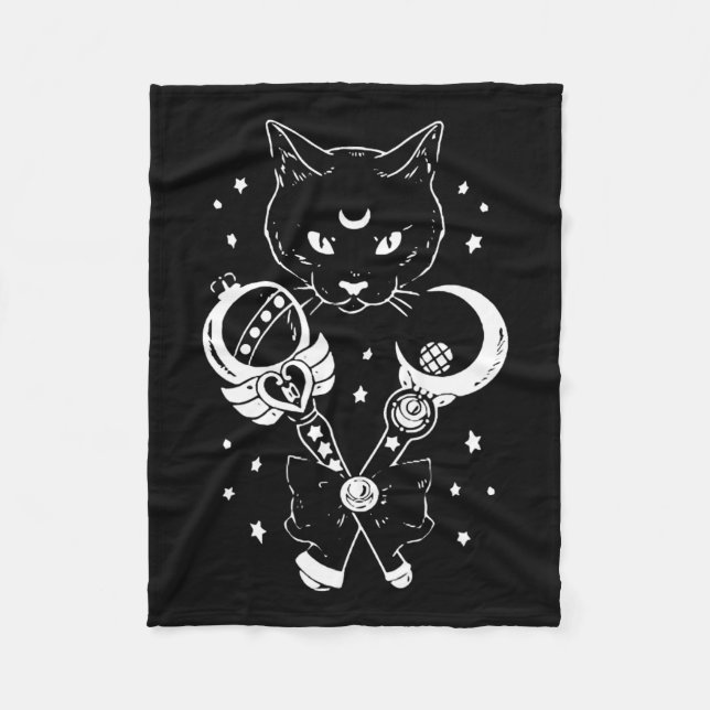 Manta Polar Sailor Meow Cute Moon Cat Space Magic Gothico Hall (Anverso)