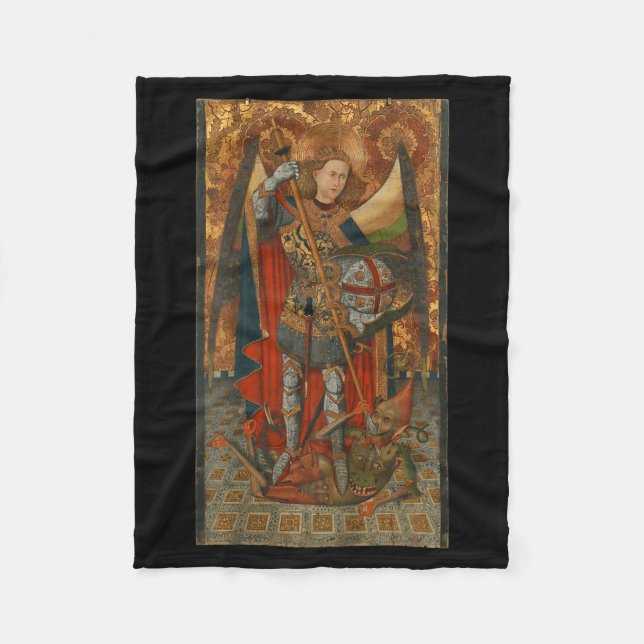 Manta Polar Saint Michael The Archangel Defeating Satan Christ (Anverso)