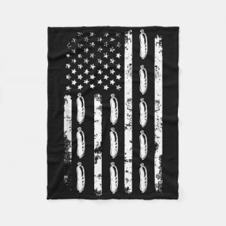 Manta Polar Salchicha de la bandera americana Comida Usa Patri