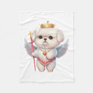 Manta Polar Salchichas maltesas, amantes de los perros maltese