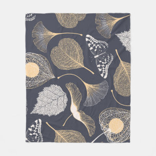 Manta Polar Sale Ginkgo: Elegancia Floral Sin Marea.