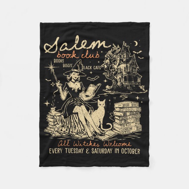 Manta Polar Salem Book Club Funny Bookish Halloween Spooka Rea (Anverso)