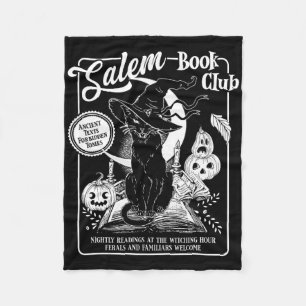 Manta Polar Salem Witch Book Club Bookish Retro Halloween Blac