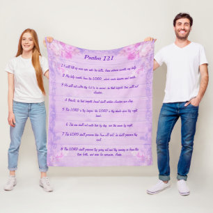Manta Polar Salmo 121 Lilac faja floral