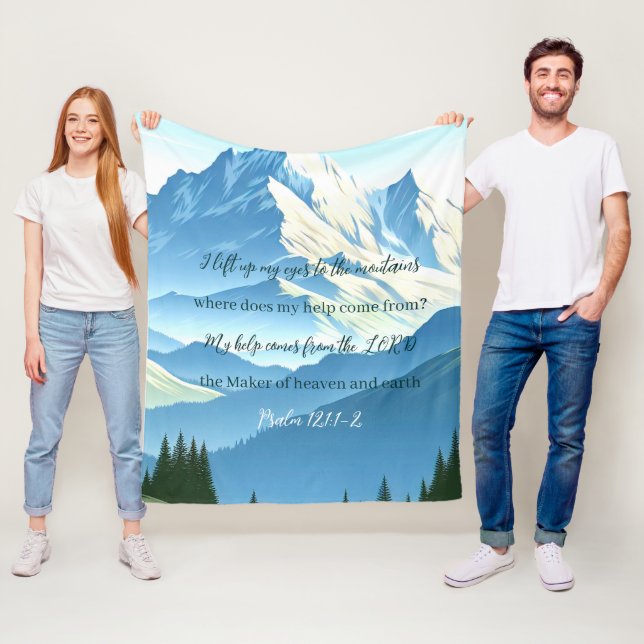 Manta Polar Salmo bíblico versus salmo 121:1-2 (In situ)