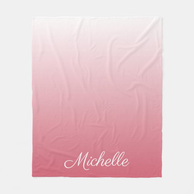 Manta Polar Salmón oscuro degradado personalizado de color ros (Anverso)