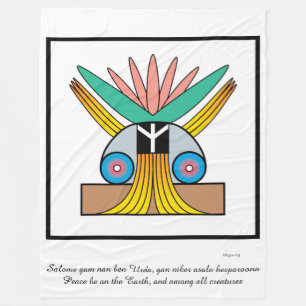 Manta Polar Salome Peace Symbol & Meditation Mantra Poster