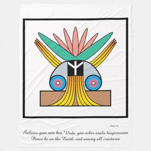 Manta Polar Salome Peace Symbol & Meditation Mantra Poster (Anverso)
