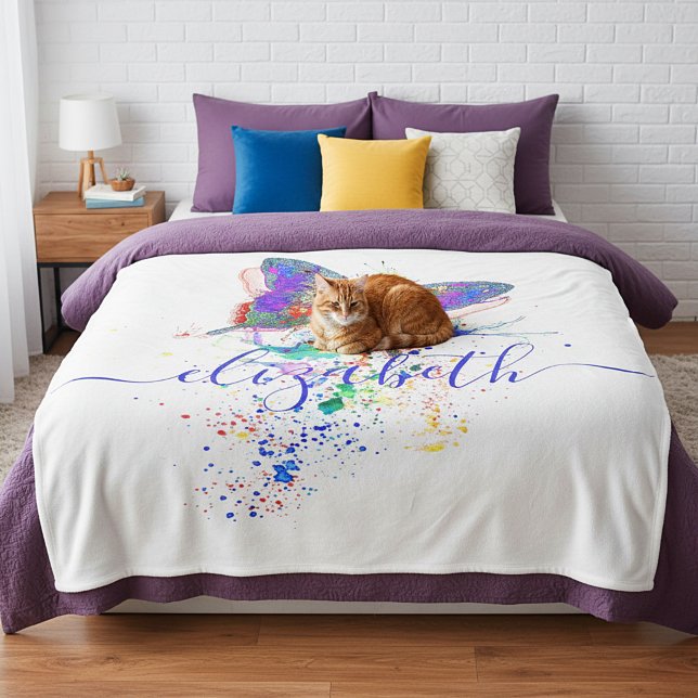 Manta Polar Salpicadura de mariposa personalizada    (Subido por el creador)