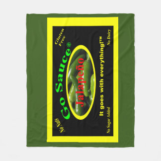 Manta Polar Salsa cubierta con fondo verde y amarillo