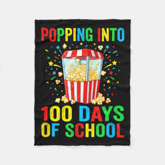 Manta Polar Saltando a 100 días de escuela - palomitas de maíz