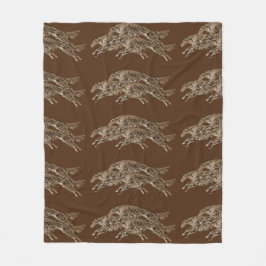 Manta Polar Salto del tiro del paño grueso y suave del Borzoi