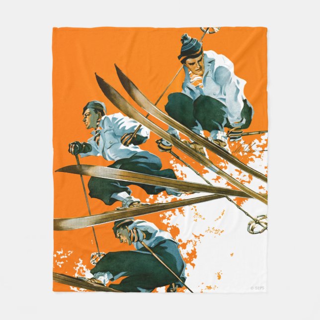 Manta Polar Saltos de esquí por soldadura en esquí (Anverso)