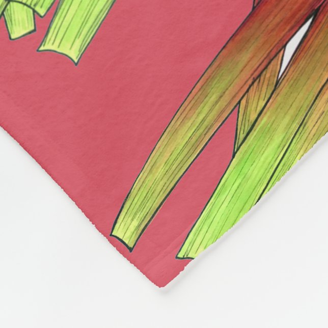 Manta Polar Saltos de ruibarbo culinarios Vegetales Gastronomí (Esquina)