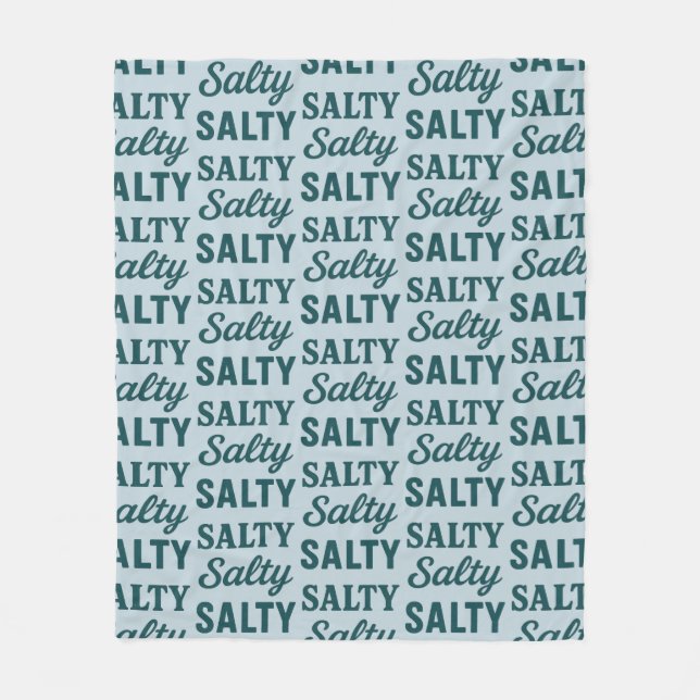 Manta Polar Salty Life Coastal Lover - Teal Blue Graphic Print (Anverso)