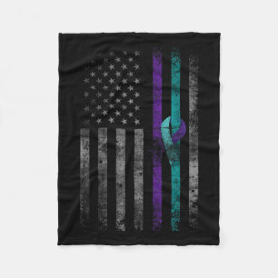 Manta Polar Salud mental Bandera Americana Sensibilización sob