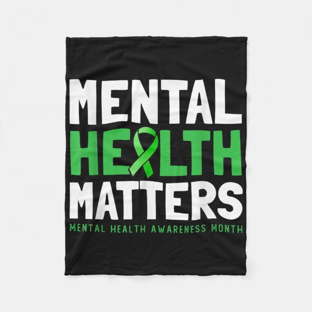Manta Polar Salud Mental S Green Ribbon Mental Health Awarene (Anverso)