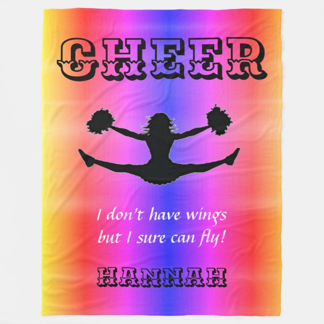 Manta Polar Saludo "¡No tengo alas pero puedo volar!" (Anverso)