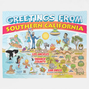 Manta Polar Saludos desde SoCal Fleece Blanket