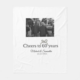 Manta Polar Saludos dorados a boda de 60 años