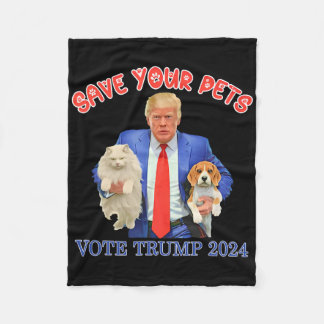 Manta Polar Salva a tus mascotas Vota por Trump Elección de EE