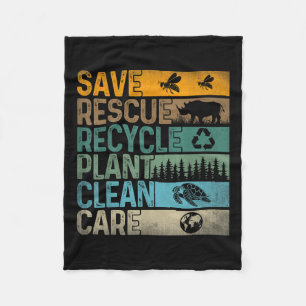 Manta Polar Salvar a las abejas Rescate Animales Reciclar Plás
