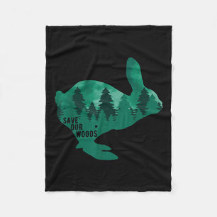 Manta Polar Salvar a nuestro Conejo de Protección Ambiental Na