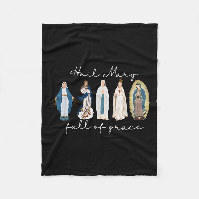Manta Polar Salve A María Llena De Gracia, Bendita Virgen Marí (Anverso)