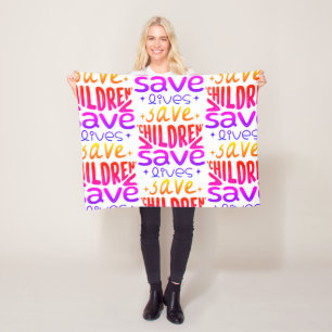 Manta Polar Salven niños, salven vidas