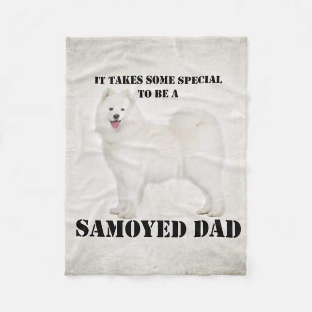 Manta Polar Samoyed Dad Fleece Blanket (Anverso)