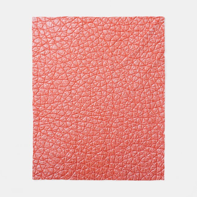 Manta Polar Sample of orange leather upholstery textureabstrac (Anverso)