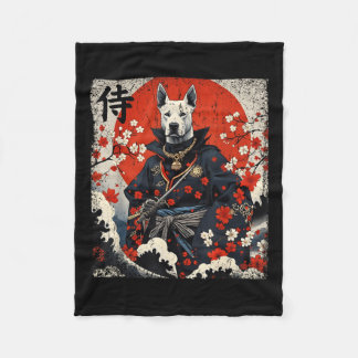 Manta Polar Samurai japonés Pitbull Tattoo Kawaii Ukiyo-e Nin