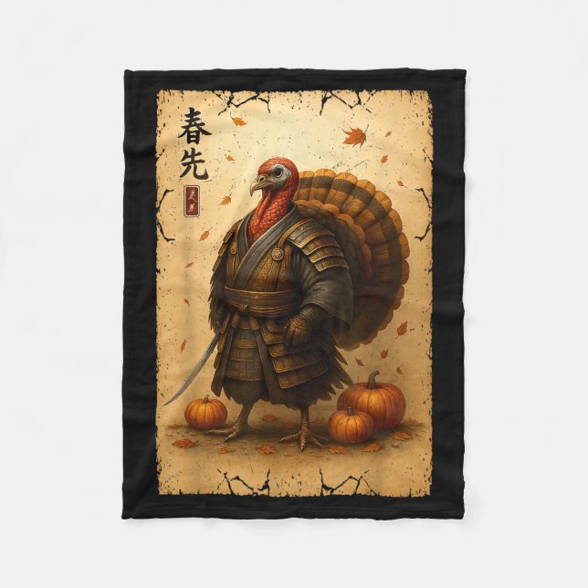 Manta Polar Samurai Turkey Thanksgiving Japanese Warrior Anime (Anverso)