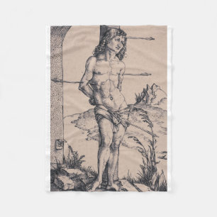 Manta Polar San Sebastián pegado a la columna