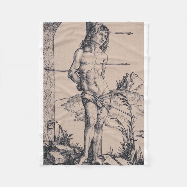 Manta Polar San Sebastián pegado a la columna (Anverso)