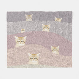 Manta Polar Sand Cats Fleece Throw Blanket